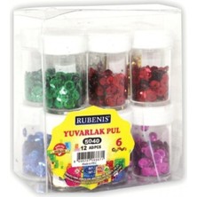 Rubenis 6 Renk Yuvarlak Pul 12 Paket