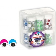 Rubenis 12 mm Renkli Oynar Göz 12 Paket 1 Paket Içi 20 Adet Göz Toplam 240 Adet Göz