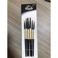 Rich 6'lı Set 5 Detay Fırça Seti İnce Uçlu Fırçalar ile Sanat Eserleri Yaratın