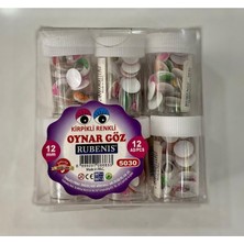 Rubenis Oynar Göz Kirpikli Renkli 12MM (1 Kutu :12 Paket )
