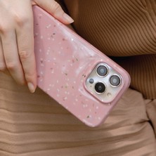 Coehl iPhone 14 Pro Max Uyumlu Kılıf Mozaik Desenli Coehl Terrazzo Kapak Pembe