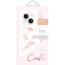 Coehl iPhone 14 Uyumlu Kılıf Çayır Çiçeği Desenli Coehl Meadow Kapak Pembe