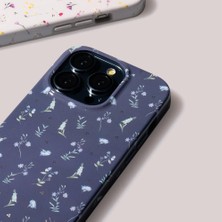 Coehl iPhone 15 Pro Max Uyumlu Kılıf Mini Çayır Çiçekleri Desenli Coehl Prairie Kapak Lacivert