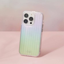 Coehl iPhone 14 Pro Uyumlu Kılıf Parlayan Arka Yüzey Coehl Linear Kapak Yeşil