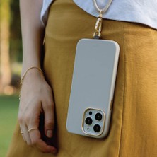 Coehl iPhone 15 Pro Uyumlu Kılıf Magsafe Şarj Özellikli Soft Yüzey Askı Ipli Coehl Creme Kapak Yeşil