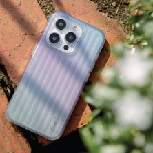 Coehl iPhone 15 Pro Uyumlu Kılıf Parlayan Arka Yüzey Coehl Linear Kapak Mor
