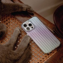 Coehl iPhone 15 Pro Uyumlu Kılıf Parlayan Arka Yüzey Coehl Linear Kapak Mor