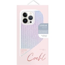 Coehl iPhone 15 Pro Uyumlu Kılıf Parlayan Arka Yüzey Coehl Linear Kapak Mor