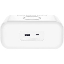 Wiwu Wireless Şarj Aleti Dijital Saat Alarm ve LED Işık Özellikli Wiwu WI-W015 Time 4in1