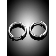 Mazen 316L Paslanmaz Kararmaz Cerrahi Çelik 10MM Unisex Halka Küpe (Gümüş Renk)