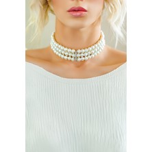 Minimalist Tasarım Zirkon Taşlı Inci Choker Inci Choker Kolye Tasma Kolye Kadın Gül Choker Kolye