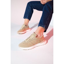Luvi Rafael Bej Denim Kadın Spor Sneaker