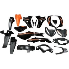 Motosvn Kuba Sniper Kaporta Seti Turuncu-Siyah Komple