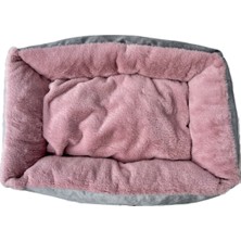 Pawland Tavşan Tüyü Peluş Orta ve Büyük Irk Köpek Yatağı 80*60cm Pembe