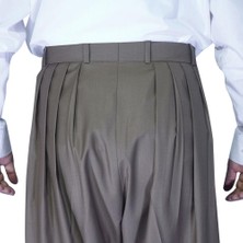Akıncı Tekstil 4 Pileli Şalvar Pantolon Açık Kahve