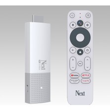 Next 4k-Tv Stick 4K Android Dongle Google Netflix Youtube D-Smart Go 1 Yıl Mega Paket Hediye