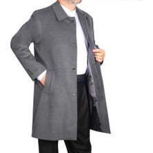 Akıncı Tekstil Erkek Kaşe Kaban Açık Gri