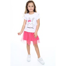 Kinderos Tavşanlı Kurdelalı Tüllü Elbise 304391