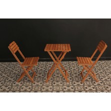 Ayzenbi Balkon - Bahçe - Mutfak 3'lü Bistro Set 2 Sandalye 1 Masa