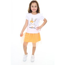 Kinderos Tavşanlı Kurdelalı Tüllü Elbise 304391