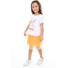 Kinderos Tavşanlı Kurdelalı Tüllü Elbise 304391