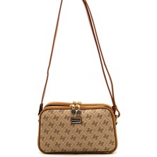 Silver Polo Kadın Çapraz Çanta 899-43315 Silver Polo Çapraz Bayan Çantası M178 Koyu Bej-Mat Taba