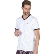 Pierre Cardin Erkek V Yaka Yazlık Pijama Takım, %100 Pamukludur