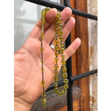 Sultan Telkari Sarı Beyaz Tonda Mozaik Model Toz Kehribar Tesbih