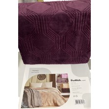Özdilek Tek Kişilik Battaniye Trendy Art Deco Mürdüm