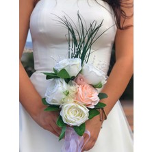 Medusa Romana Gelin Buketi ve Damat Yaka Çiçeği (Gelin, Düğün, Nişan, Kına, El Buketi, Gelin Çiçeği, Damat)