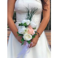 Medusa Romana Gelin Buketi ve Damat Yaka Çiçeği (Gelin, Düğün, Nişan, Kına, El Buketi, Gelin Çiçeği, Damat)