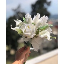 Medusa Bihter Gelin Buketi ve Damat Yaka Çiçeği (Gelin, Düğün, Nişan, Kına, El Buketi, Gelin Çiçeği, Damat)