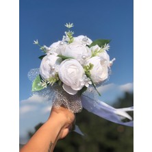 Medusa Ilyada Gelin Buketi ve Damat Yaka Çiçeği (Gelin, Düğün, Nişan, Kına, El Buketi, Gelin Çiçeği, Damat)