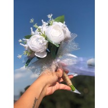 Medusa Ilyada Gelin Buketi ve Damat Yaka Çiçeği (Gelin, Düğün, Nişan, Kına, El Buketi, Gelin Çiçeği, Damat)