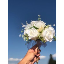 Medusa Likya Gelin Buketi ve Damat Yaka Çiçeği (Gelin, Düğün, Nişan, Kına, El Buketi, Gelin Çiçeği, Damat)