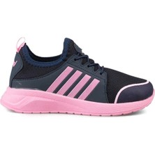 Meliten Kids Kids Sneaker Bağcıksız Aqua Ultra Hafif Ortopedik Unisex Spor Ayakkabı Lacivert Pembe