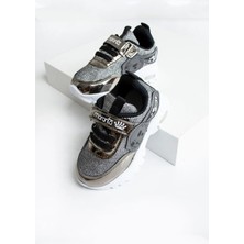 Meliten Kids Işıklı Kids Sneaker Esnek Rahat Çocuk Spor Ayakkabı Tam Kalıp Günlük Ayakkabı Maranta Platin