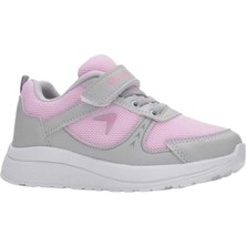 Meliten Kids Hunter Sneaker Esnek Hafif Rahat Çocuk Spor Ayakkabı Tam Kalıp Günlük Ayakkabı Gri Pembe