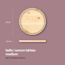 Kaf Ahşap Sunum Tahtası Ladin Medium