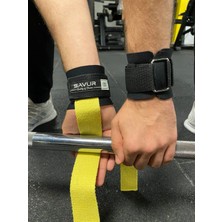 SAVUR Bilekli Fitness Strap - Ağırlık Kayışı Neopren Malzeme ile Erkekler İçin Standart Kullanım