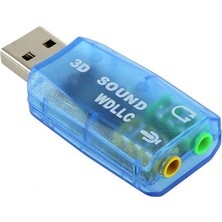 Ayt 5.1 Kanal USB 2.0 Ses Kartı Channel USB Girişini Kulaklık Mikrofon Girişine Çevirici Dönüştürücü Aparat