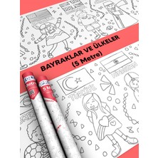 Ülkeler ve Bayrakları Boyama Kağıdı