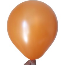 Organizasyon Pazarı 12 inç Turuncu renk 25 li Metalik Dekorasyon Balonu