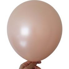 Organizasyon Pazarı 12 inç Ten rengi 10 lu Metalik Dekorasyon Balonu