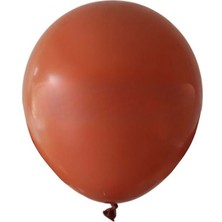 Organizasyon Pazarı 12 inç Yanık Turuncu renk 10 lu Retro Dekorasyon Balonu