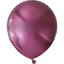 Organizasyon Pazarı 12 inç Pembe renk 25 li Krom-Mirror-Aynalı Dekorasyon Balonu