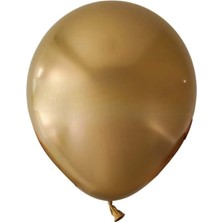 Organizasyon Pazarı 12 inç Gold renk 25 li Krom-Mirror-Aynalı Dekorasyon Balonu