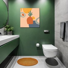 Gaagart Tekli Kare Kanvas Banyo Tablosu Asimetrik Renkli Şekiller