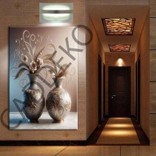 Caddeko Vazo ve Çiçekler Kanvas Tablo DKMR388