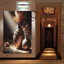 Caddeko Vazo ve Çiçekler Kanvas Tablo DKMR387